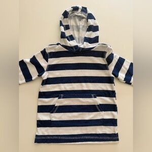 Striped Navy and White Kids Hoodie